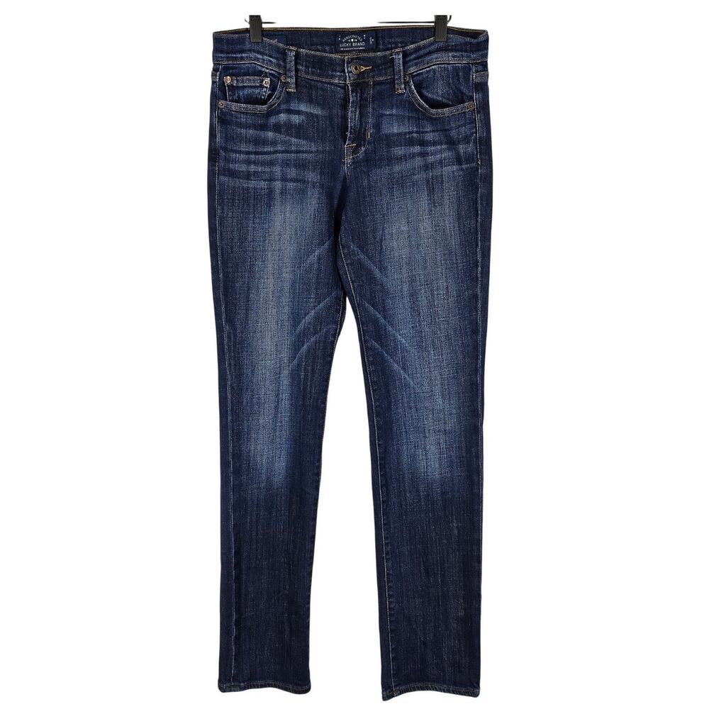 LUCKY BRAND WOMEN'S SWEET STRAIGHT BLUE JEANS SIZE 6 / 28" WAIST 32" INSEAM REG